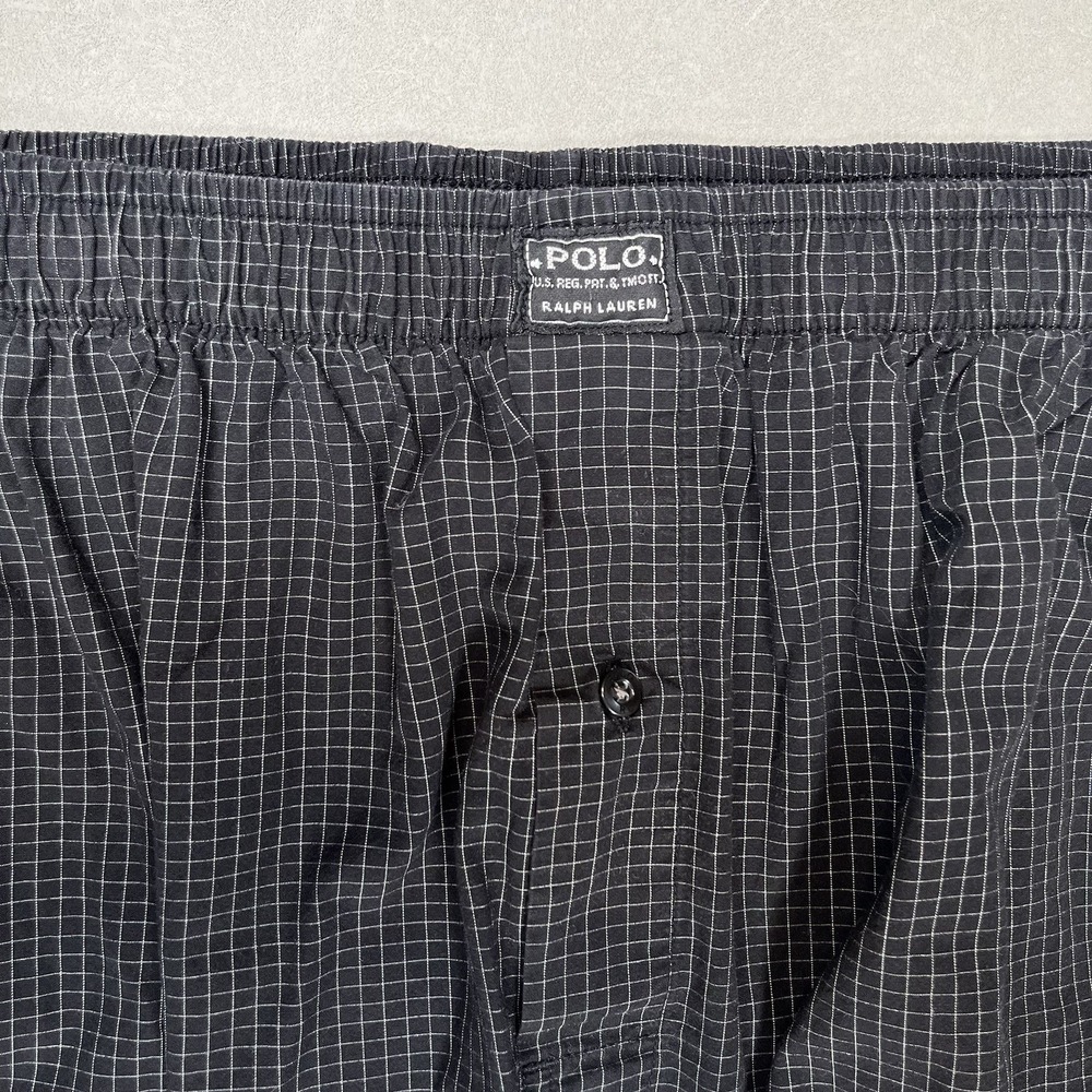 Polo Ralph Lauren Soho Black Check Plaid Pajama Pants Sz XL Comfort‎ 24" Inseam - Picture 3 of 8